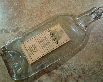 Free Shipping Oban Scotch Whisky Slumped Melted Flattened Flat Bottle Tray Spoon Rest Glass Plate Gift