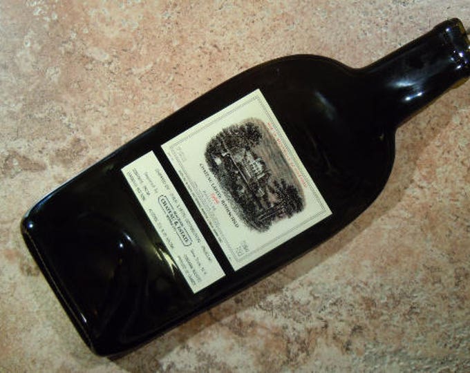 Free Shipping Chateau Lafite Rothschild 1999 France Slumped Melted Flattened Flat Wine Bottle Tray Spoon Rest Glass Plate Gift