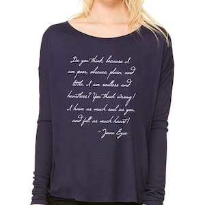 Jane Eyre / Classic Literature Tee / Charlotte Bronte / Womens Flowy Tee