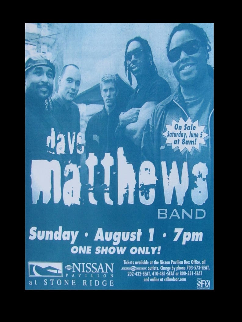 Dave Matthews Band 1999 Before These Crowded Streets Tour | Etsy