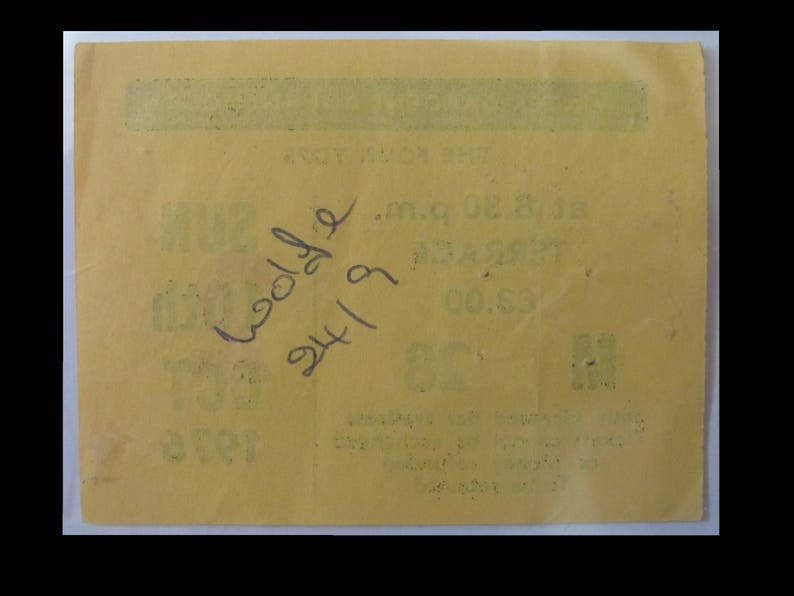 UK Four Tops 1976 Catfish European Tour Original Concert Ticket Winter Garden