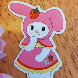 My Melody Inspired Strawberry Sticker