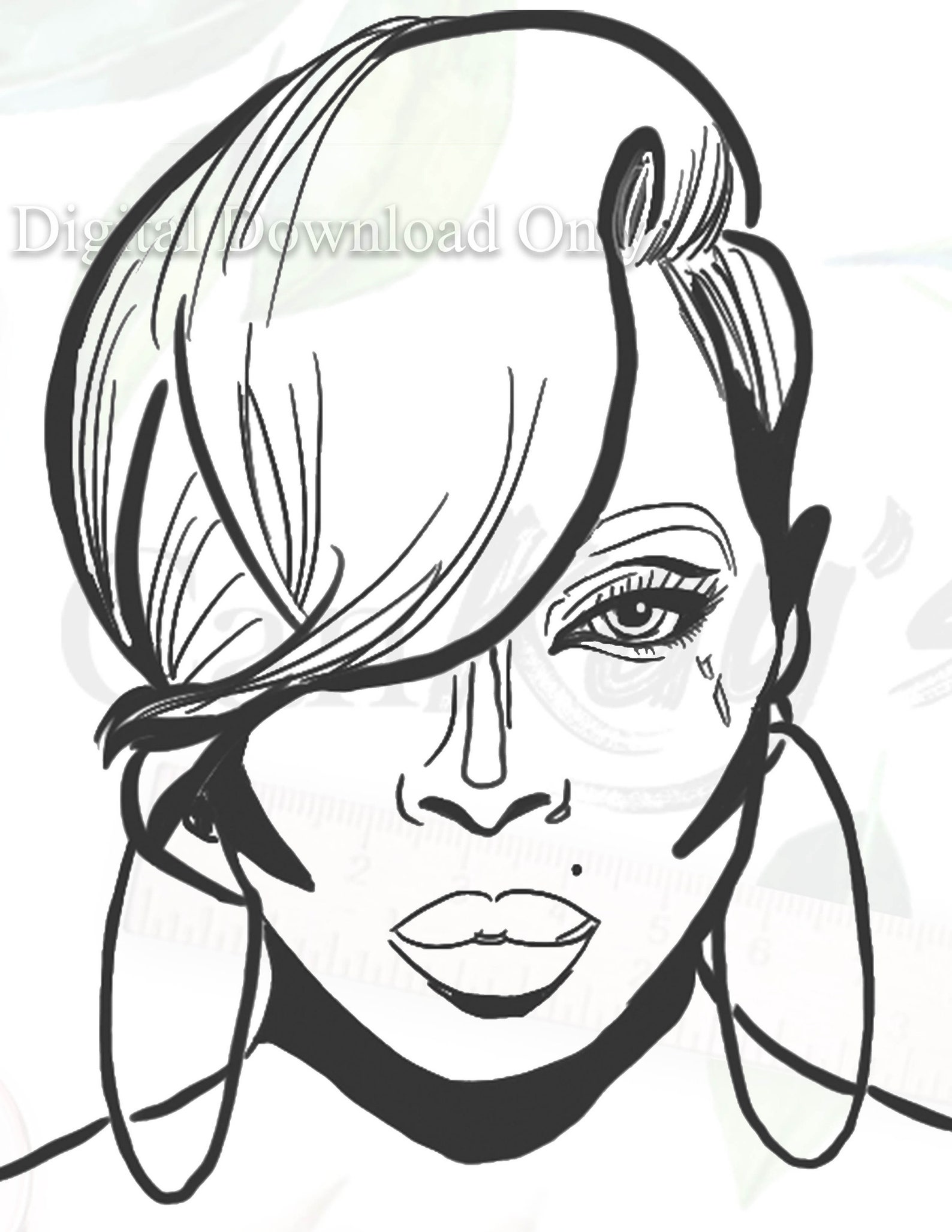 Mary J Blige Inspired Drawing Etsy