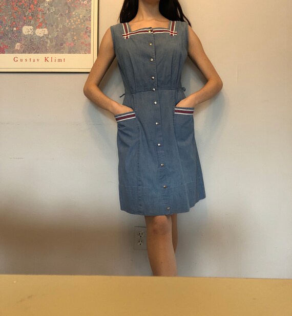 1950s Light Blue Summer Dress