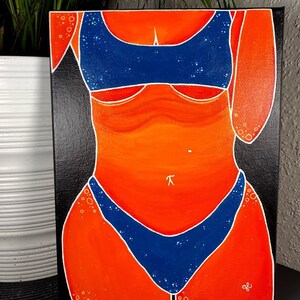 Body Positive Painting | Female Body Artwork | Feminine Figure Wall Art