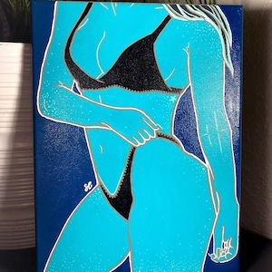 Body Positive Painting | Female Body Artwork | Feminine Figure Wall Art