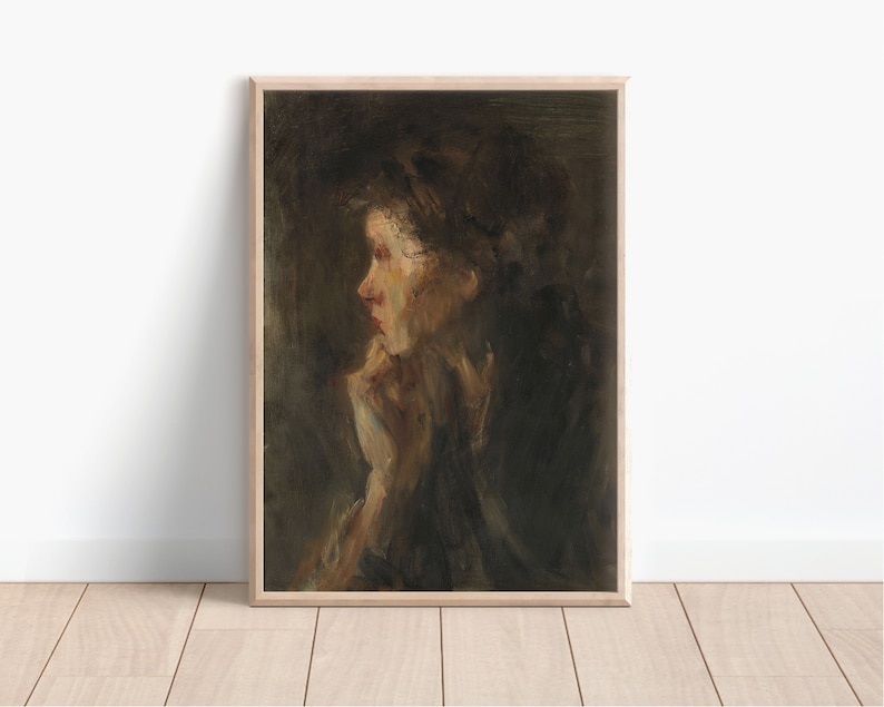 Ava, Portrait of a Woman, Antique Oil Painting, Vintage Oil Painting, Vintage Art, Printable Art, Vintage Art Print, Digital Print 