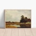 October, Printable Art, Vintage Oil Painting, Antique Watercolor Painting, Landscape Print, Farmhouse Decor 