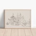 Fir, Printable Art, Vintage Oil Painting, Antique Sketch Drawing, Tree Print, Farmhouse Decor 