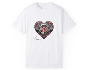 【CPGN STUDIO】25SS★ Heart Shine Short Sleeve Tee Life is Good Beach Design Heart Short Sleeve Crusher™ Vee
