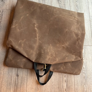 waxed Canvas Garment Bag / Suit Bag