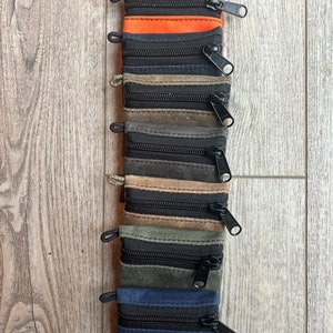 Micro Zip Pouch / Waxed Canvas