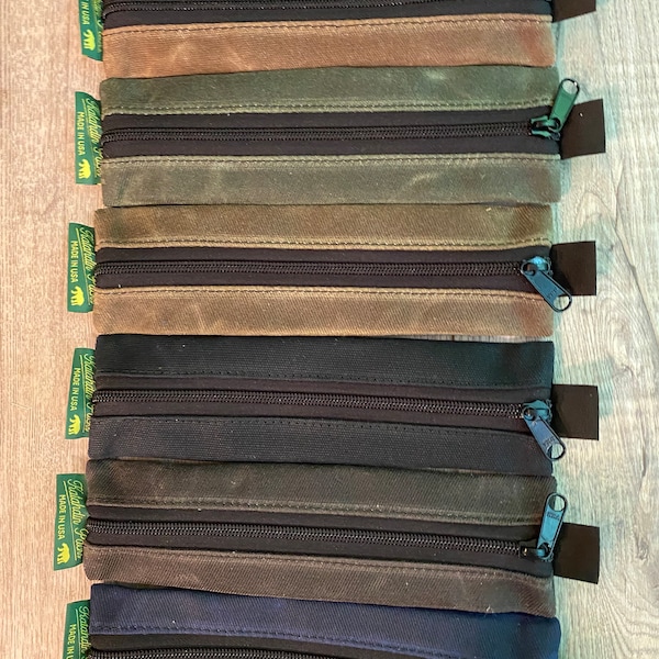 Minimalist Zippered Pencil Case - Made in USA