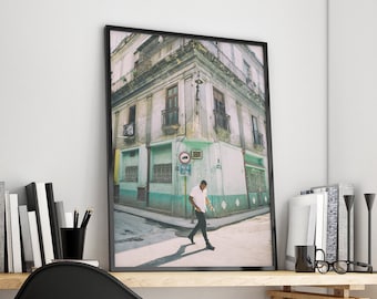Havana Street Photography Print: Cuba Travel Poster, Urban Art