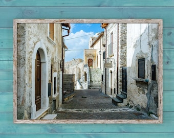 Abruzzo Italy Print: Castel del Monte Street Photography