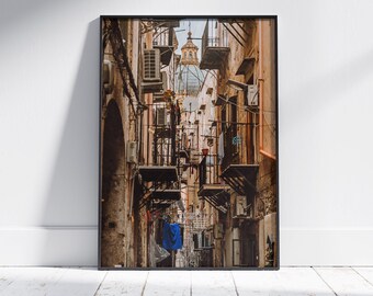 Palermo Italy print, Sicily poster, travel poster print, photography gifts for women, architecture poster, aesthetic dorm decor, for girls