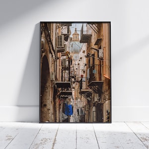 Palermo Italy print, Sicily poster, travel poster print, photography gifts for women, architecture poster, aesthetic dorm decor, for girls