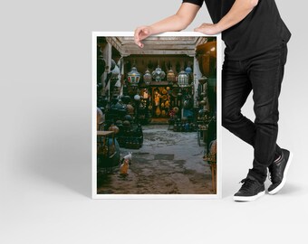 Marrakech Market Wall Art, Moroccan Decor Print, Middle East wall art, Travel photography, Moroccan Home Decor for Living Room