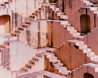 Chand Baori Stepwell Print: Jaipur India Travel Photography