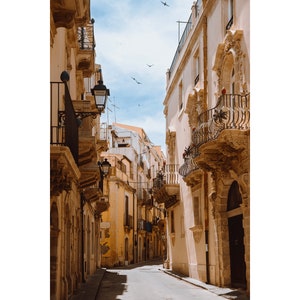 Siracusa Italy Print: Ortigia Alley, Sicily Photography Poster