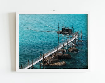 Trabocco Print: Abruzzo Coast, Italy - Ocean Photography