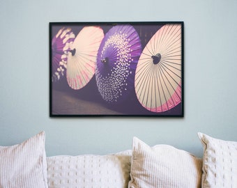 Kyoto Umbrellas Photography Print: Japan Travel Wall Art
