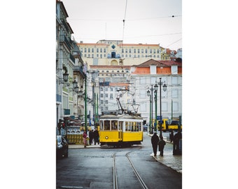 Lisbon Tram Print: Portugal Travel Photography, Urban Wall Art