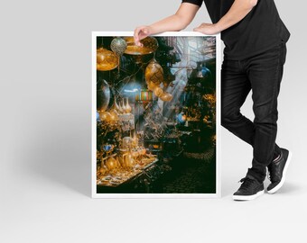 Marrakech Souk Wall Art, Moroccan Home Decor, Medina Market Photography, Travel Decor, Morocco Print for Living Room, Marrakech Photo