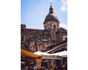 Palermo Italy Photo Print: Ballarò Market, Sicily Travel Poster