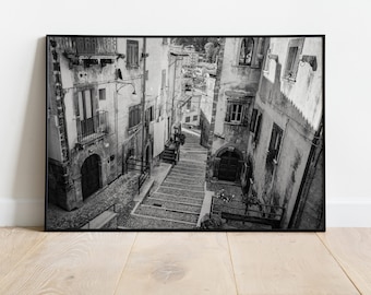 Scanno Italy Print: Abruzzo Black and White Street Photography