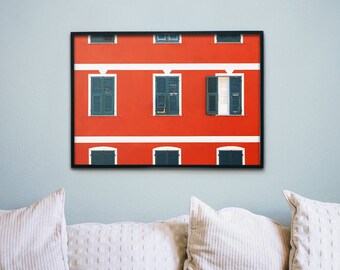 Manarola Italy Print: Cinque Terre Colorful Architecture Photography