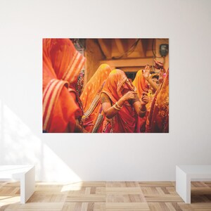 Impresión del Festival Holi: Arte mural fotográfico de Rajastán, India imagen 7