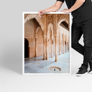 Alhambra Wall Art Print, Moorish Architecture Photo, Islamic Art Decor, Spain Travel Photography, Granada Fine Art Print for Home or Office