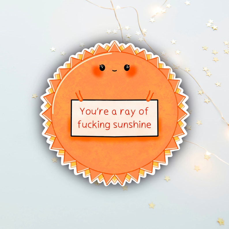 Sunshine Vinyl Sticker You're A Ray of Sunshine Etsy