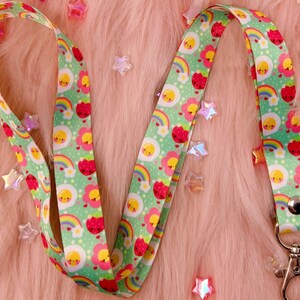 Floral Lanyard | Pastel Lanyard | Aesthetic Lanyard | Kawaii Lanyard