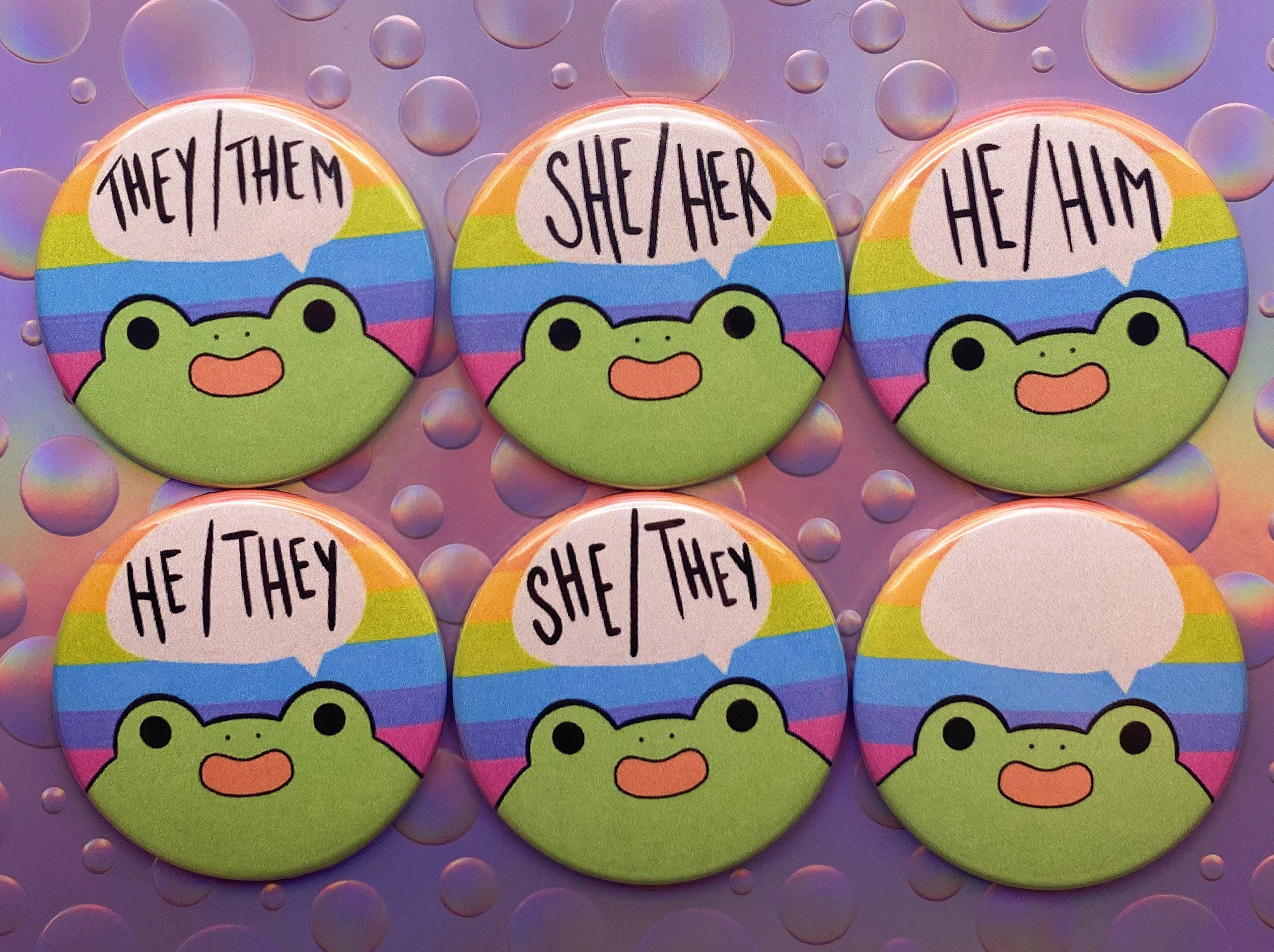 Queer Art Nonbinary Pin Pronoun Pins They Them Pin Etsy UK