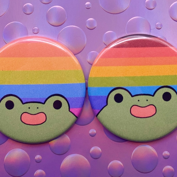 LGBTQ Pins | Gay Pride Pin | Ace Pride | Queer Pin | LGBT Button | LGBTQ Pin | Frog Buttons