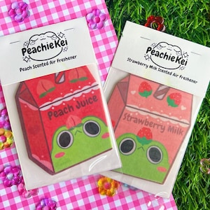 Frog Kawaii Car Air Freshener - Peach or Strawberry Scent