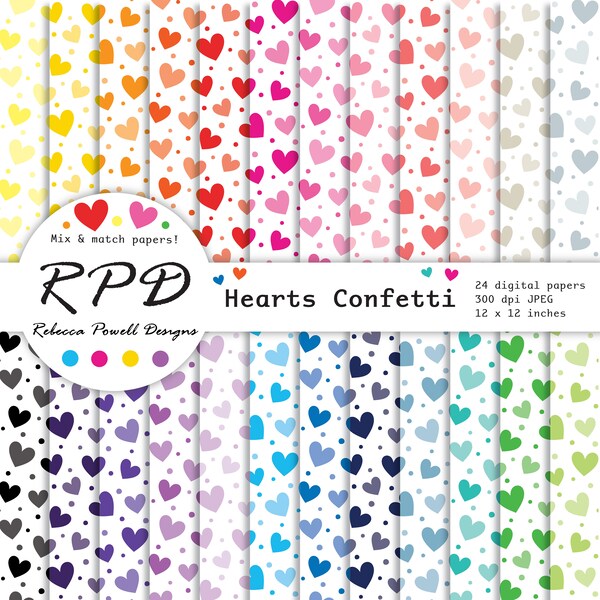 Rainbow Hearts Love Etsy