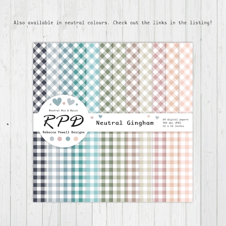 This gingham paper pack is also available in neutral colours.