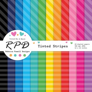 Naadloos digitaal papier met horizontale en diagonale strepen, afdrukbare achtergronden in gekleurde regenboogkleuren