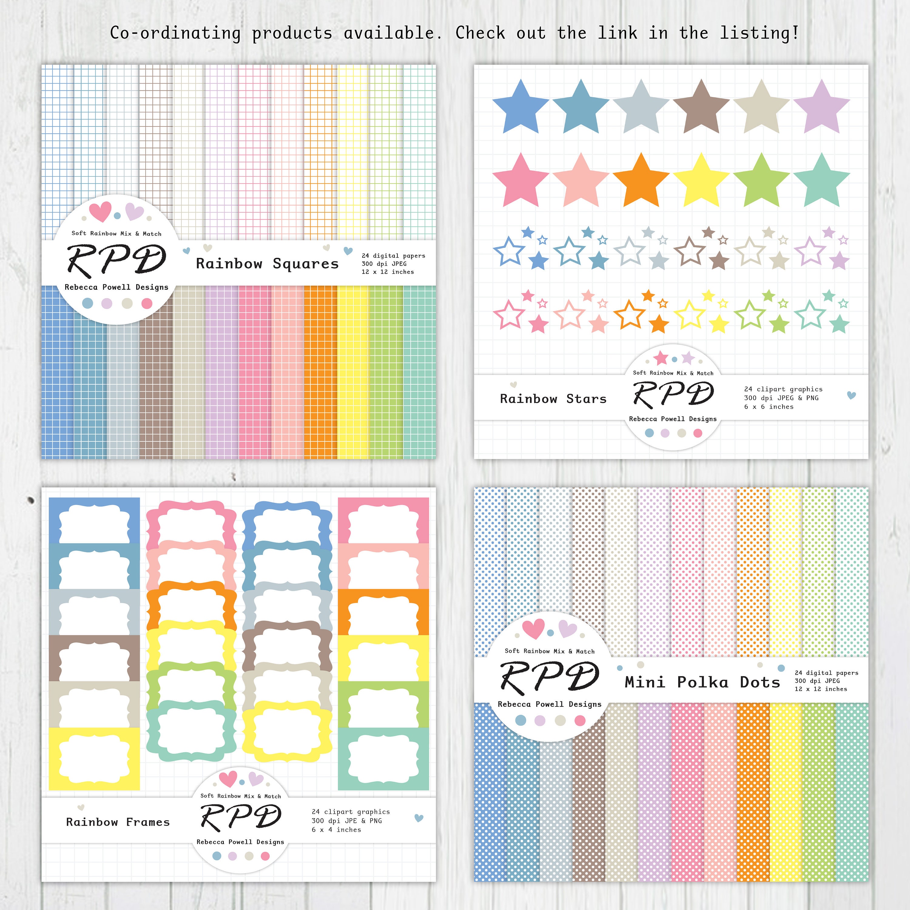 Mini Polka Dot Digital Paper Pack: Pastel Rainbow Seamless Patterns ...
