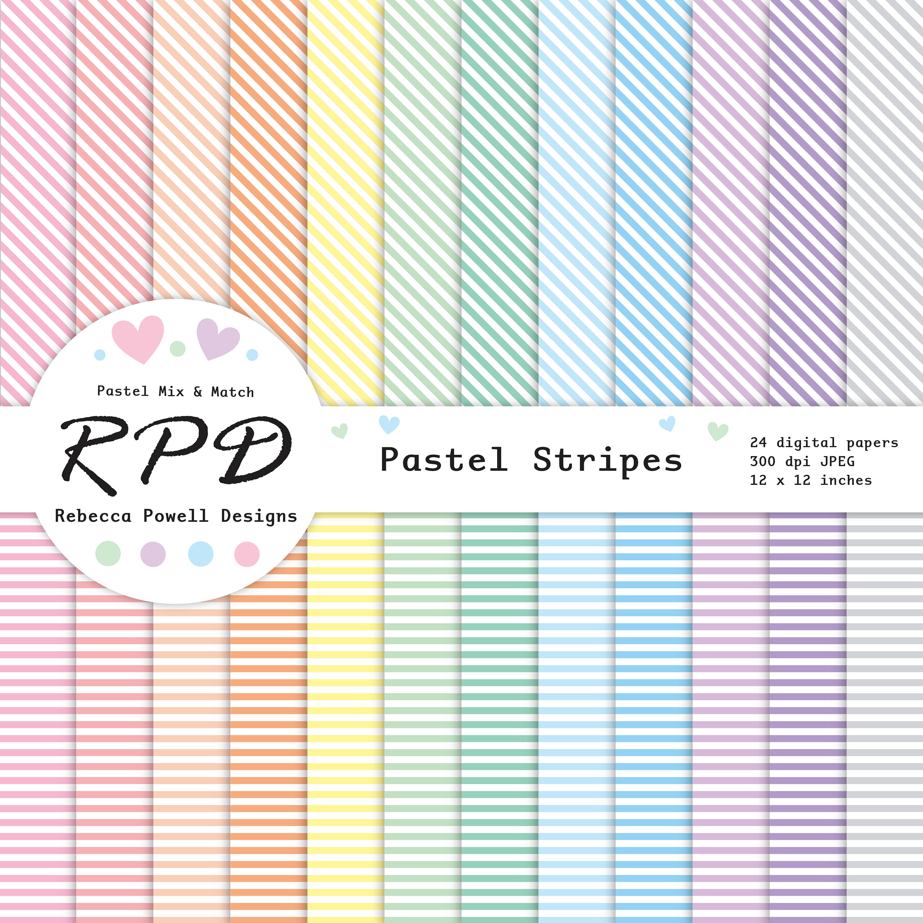 Pastel Mixed Origami Lucky Star Paper Strips Baby Shower Pack of 100 Strips  