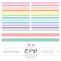 Simple Pastel Printable Bulletin Board Borders, Digital Download Print ...