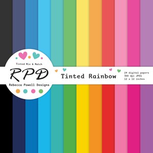 Effen effen gekleurde regenboogkleuren digitaal papierpakket, naadloze plakboekpagina's voor tijdschriften en achtergronden