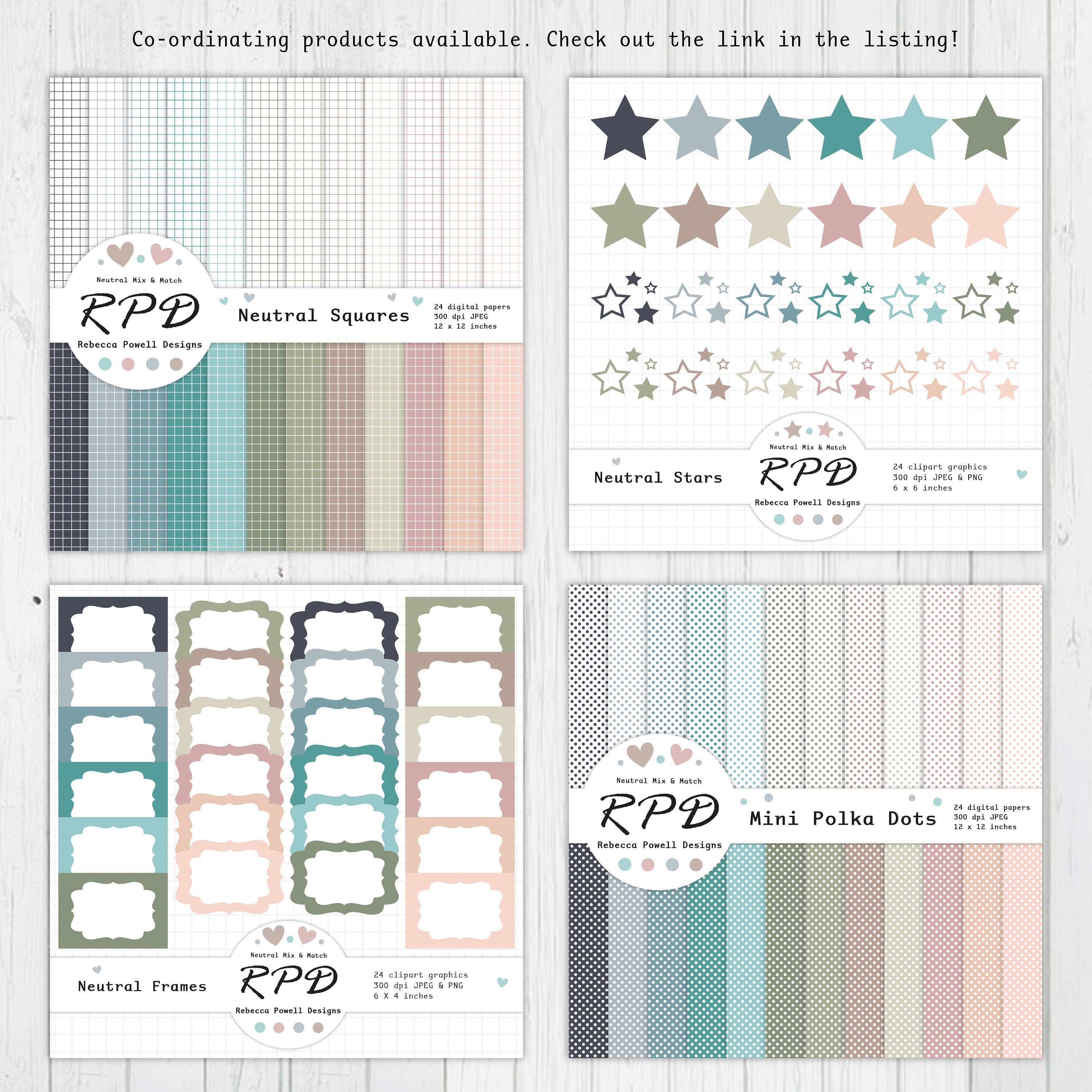 Neutral Border Graphics Polka Dot Page Borders Clip Art: Neutral A4/letter Size (PNG, JPEG ...