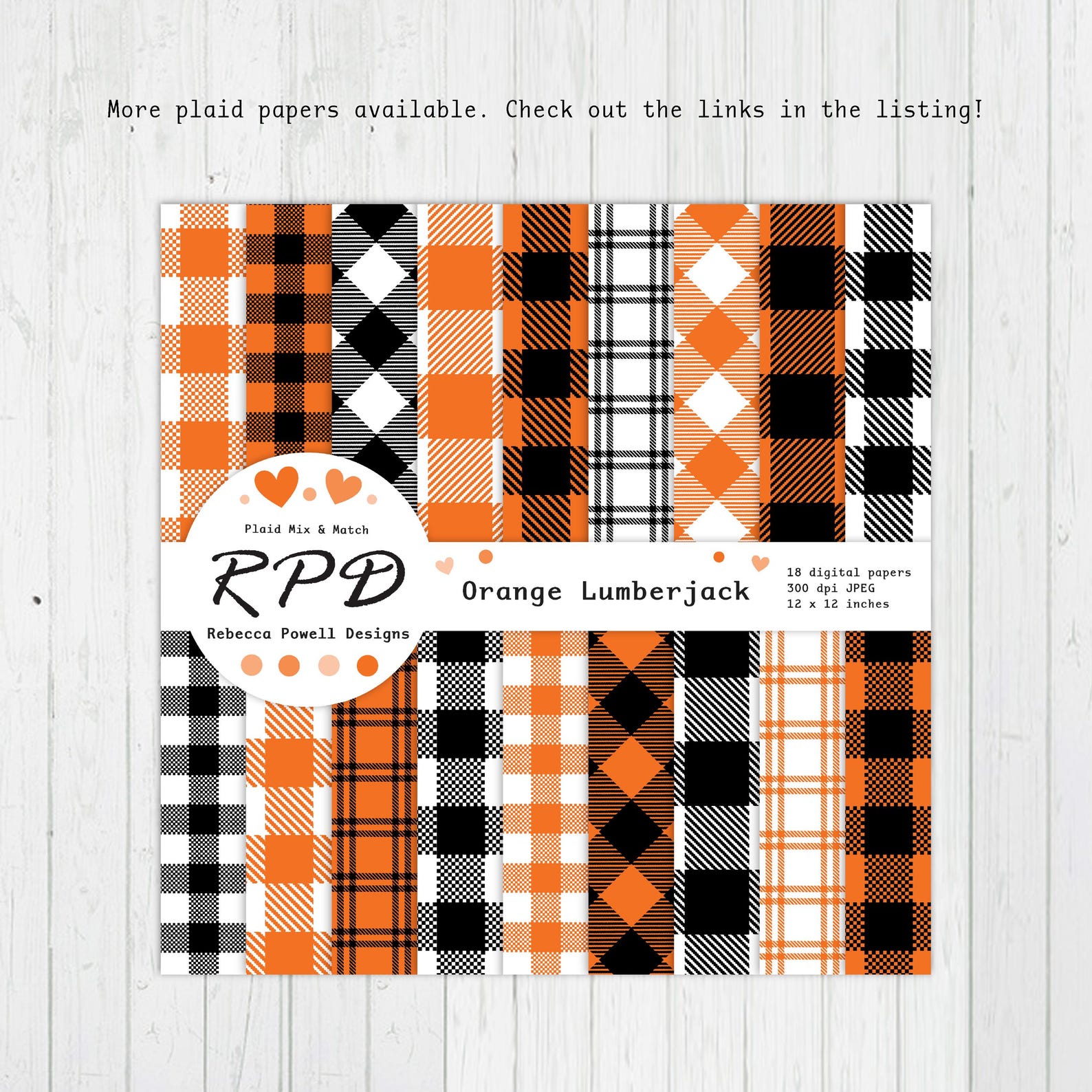 Crimson Red Buffalo Plaid Digital Paper Pack: Seamless Scrapbooking ...