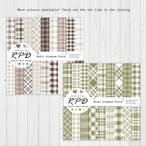 Soft Blue Gingham Checks Digital Papers: Mixed Plaid Patterns Pack (Instant Download) image 5