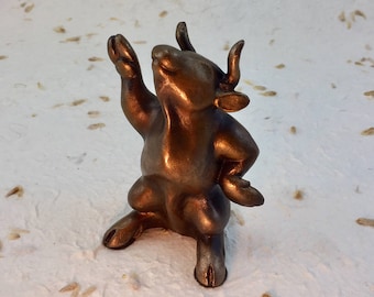 Sculpture de taureau en bronze Statue de taureau de marché boursier Figurine de taureau Taureau miniature à collectionner Taureaux, cadeau d'entreprise, décoration de bureau Wall Street