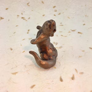 Bronze Otter Sculpture Otter Figurine Miniature Otter Statue Animal Bronzes Wildlife Collectable Otter Gifts Otter Decor Home Decor Otters